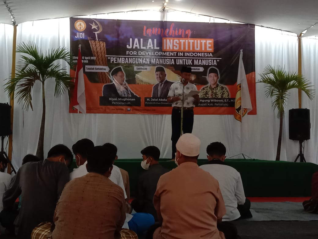 Launching Yayasan Jalal Institude For Development in Indonesia dengan tema Pembangunan Manusia untuk ManusiaMinggu, 17/4/2022Bertempat di Sekretariat JIDI , jln Tangkuban Perahu, Mulyoharjo
